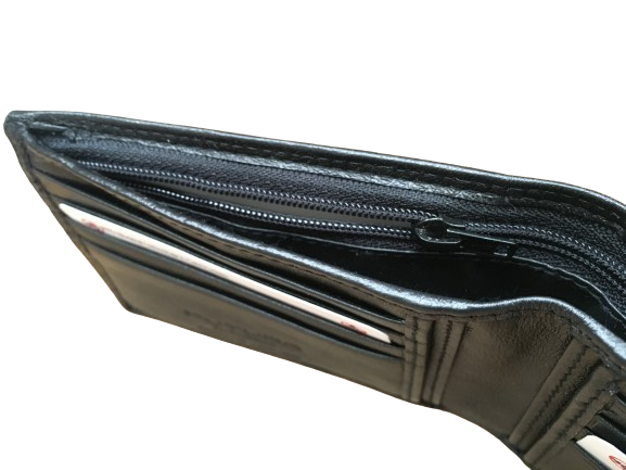Futura Mens RFID Slim Genuine Leather Wallet - Black