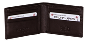 Futura Mens RFID Slim Leather Wallet - Brown