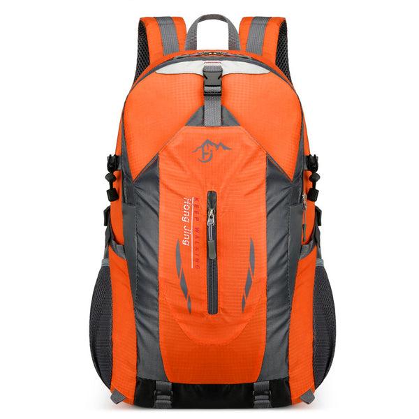 Orange Lightweight Hiking Backpack - Waterproof Outdoor Travel & Camping Bag