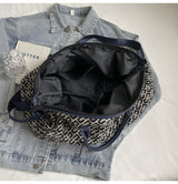 Dark Blue Stylish Geometric Pattern Travel Duffel Bag - Large Capacity Lightweight Weekender & Gym Bag