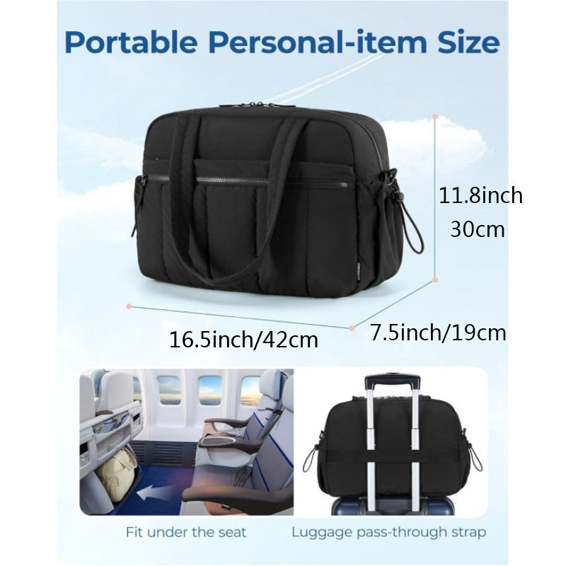 Pink Versatile Carry-On Travel Duffel Bag - Airline Personal Item Size with Waterproof Wet Pocket & Trolley Sleeve