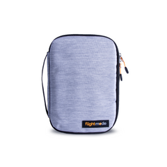 Flightmode grey cable organiser pouch for chargers, cables, and small tech