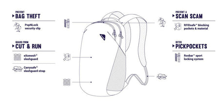 Pacsafe Vibe 20 anti theft backpack