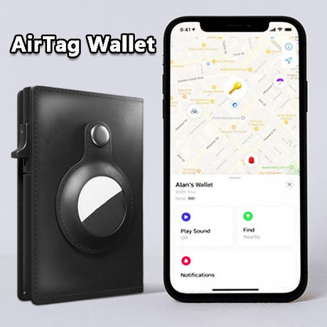 Multifunction RFID Anti Theft AirTag Wallet