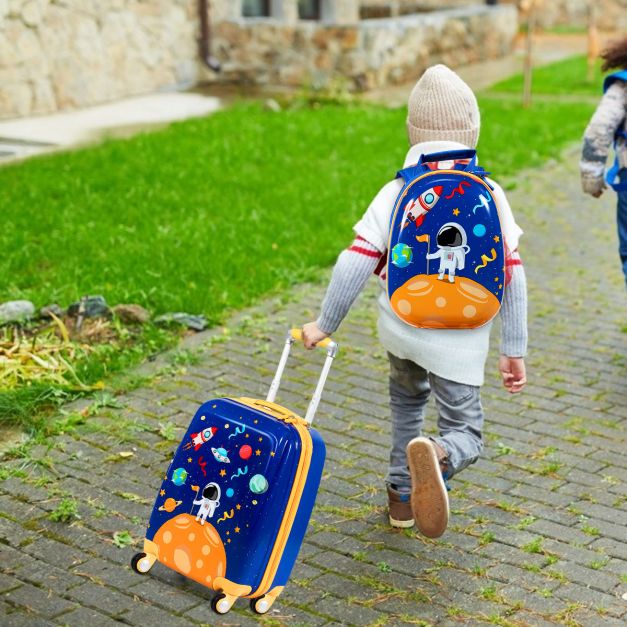 2 Pieces Kids Luggage Set with Handles and Spinner Wheels