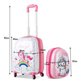 2 Pieces Kids Luggage Set with Handles and Spinner Wheels