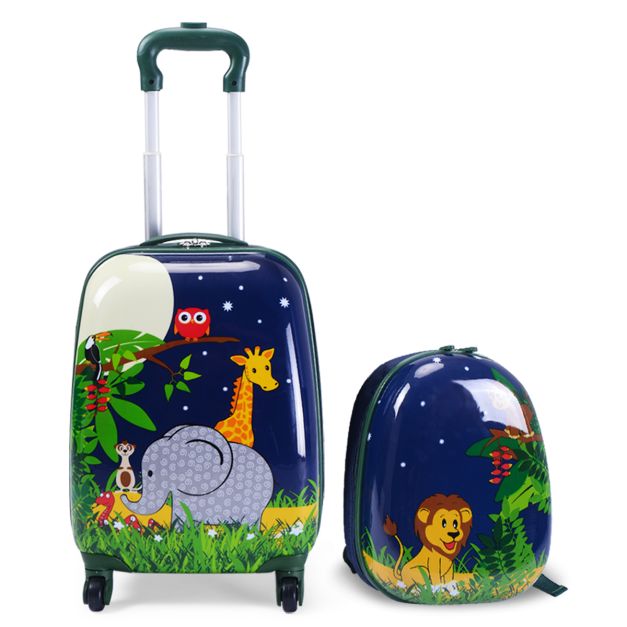 2 Pieces Kids Luggage Set with Handles and Spinner Wheels
