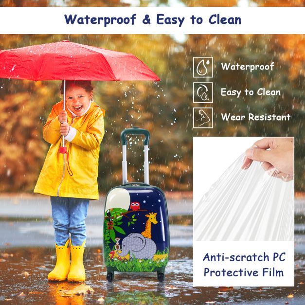 2 Pieces Kids Luggage Set with Handles and Spinner Wheels