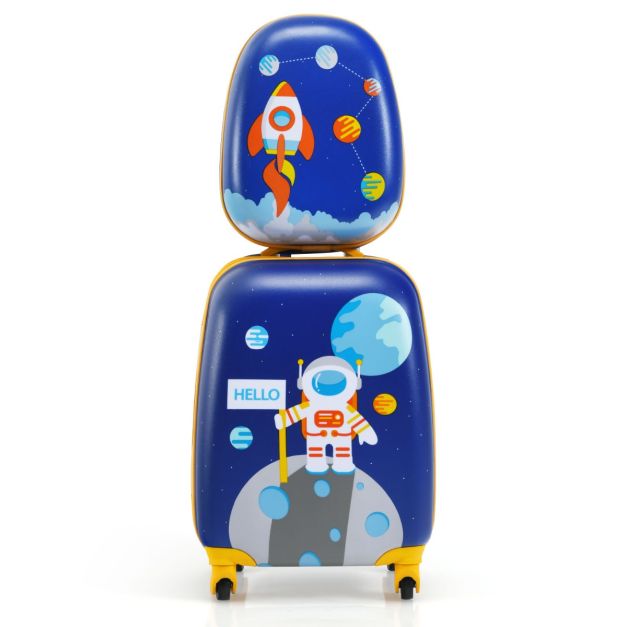 2 Pieces Kids Luggage Set with Handles and Spinner Wheels