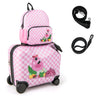 1.5 FT 4 in 1 Kids Luggage Ride on Set with Spinner Wheels