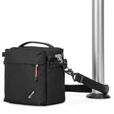 Pacsafe Camsafe LX3 compact camera shoulder bag, pole secure