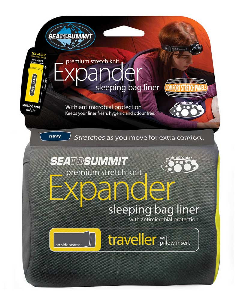 Sea to Summit expander YHA sleeping bag liner with pillow insert