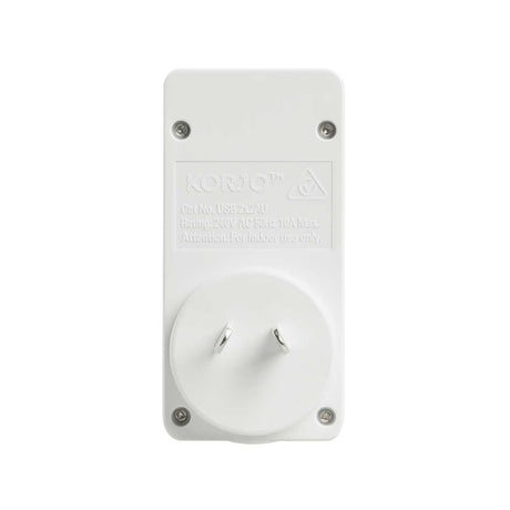 Korjo 2 port USB charger and adaptor Australia and NZ to Japan