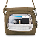 Pacsafe Metrosafe 140 compact shoulder bag, front pocket