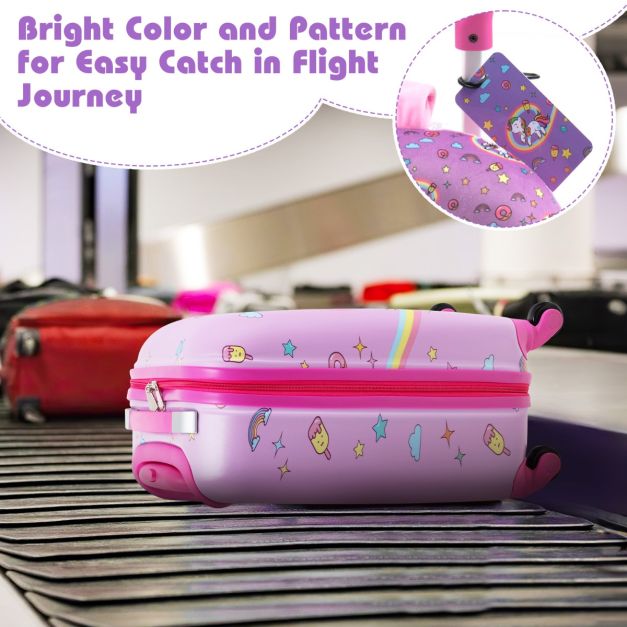 5 In 1 Kids Luggage Set with Backpack and Neck Pillow