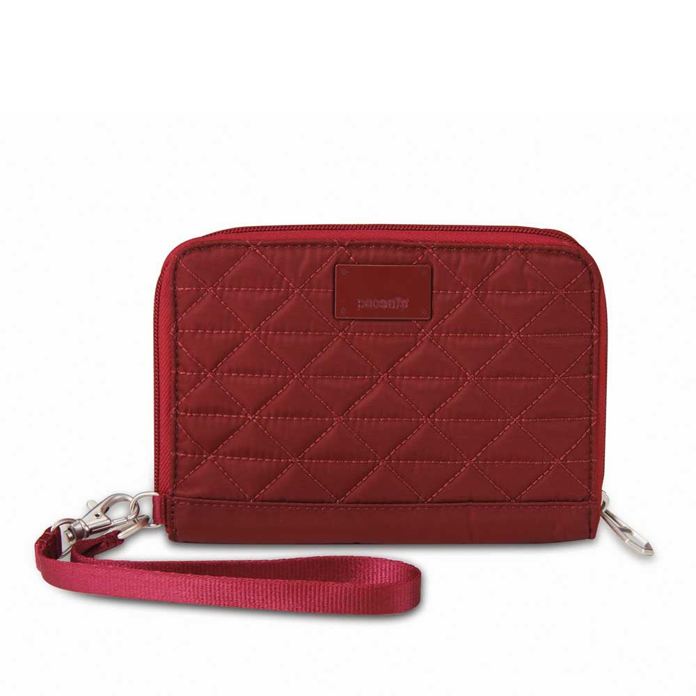 Pacsafe W150 RFID blocking wallet Cranberry