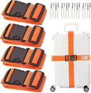 4 Pack Adjustable Luggage Strap with Combination Lock – 200cm