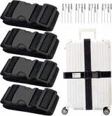 4 Pack Adjustable Luggage Strap with Combination Lock – 200cm