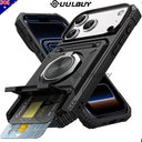 For iPhone 17 16 E 15 14 13 11 Pro Max 8 Case Shockproof Card Wallet Ring Cover
