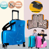 2in1 Kids Ride On Suitcase Children Travel Luggage Lightweight Carry Bag Trolley