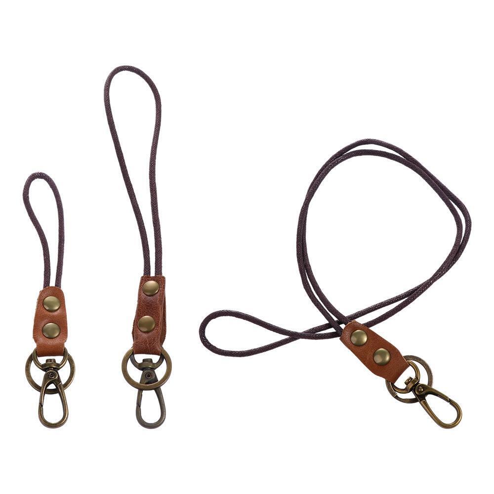 Vintage Phone Travel Leather Lanyard