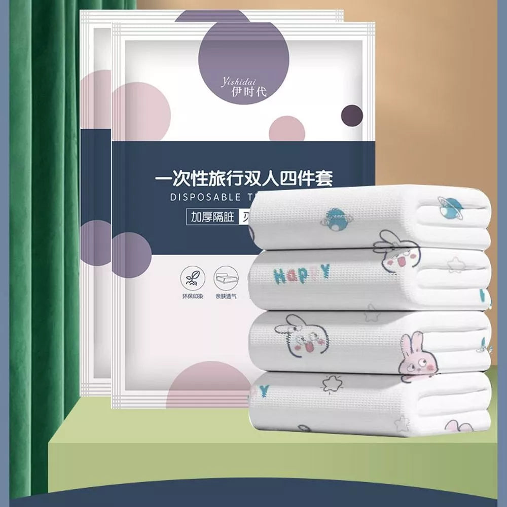 3 / 4-Piece Disposable Bed Sheet Non-Woven Isolation Sheets Travel