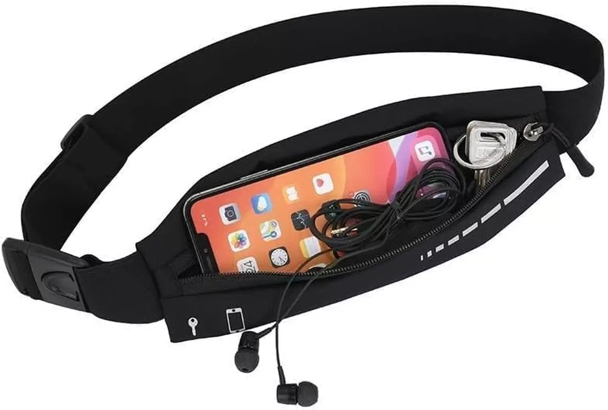 Slim Waterproof Running Belt with Reflective Waist Strap