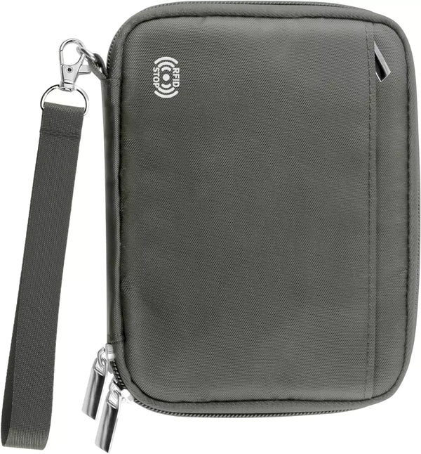 RFID Blocking Travel Wallet & Passport Holder for Family of 4 – Includes Wrist Strap