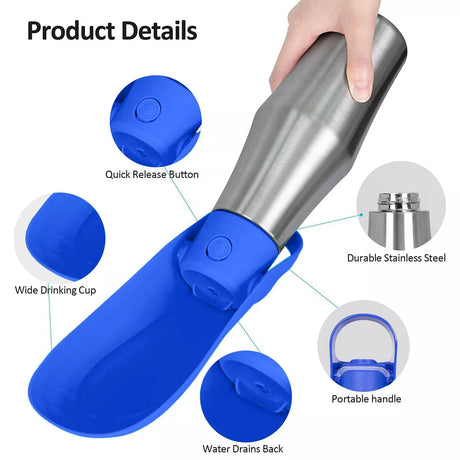 750ML Stainless Travel Portable Pet Dispenser