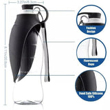 420ML Curved Travel Portable Dog Dispenser with Built-In Scoop & Strap