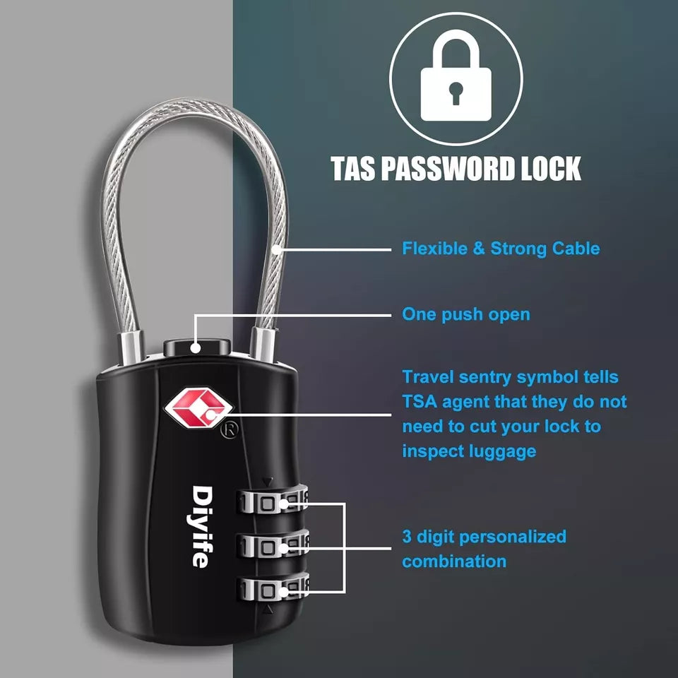 TSA Newest Approved Waterproof Travel Security Lock