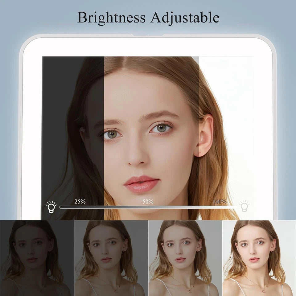 Rechargeable Travel Makeup Mirror with 72 LED Lights & 3 Light Modes