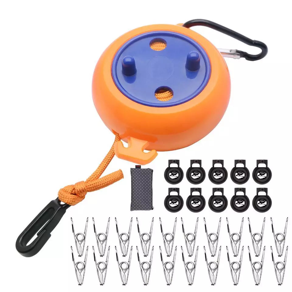 8M Portable Retractable Travel Cloth Line Rope