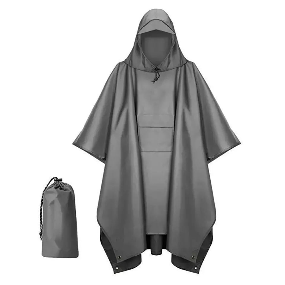 3-in-1 Adult Hooded Waterproof Rain Poncho