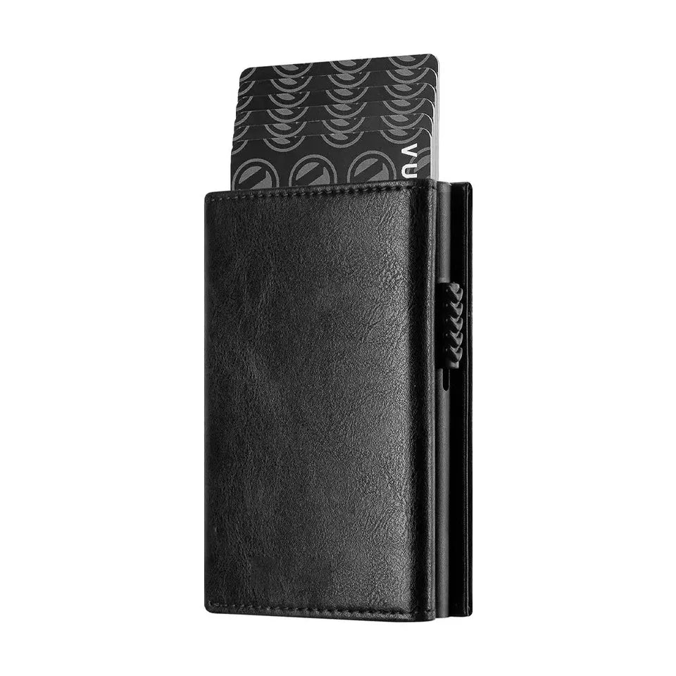 Foldable Pop Up Card Wallet Holder - RFID Blocking, Magnetic Closure