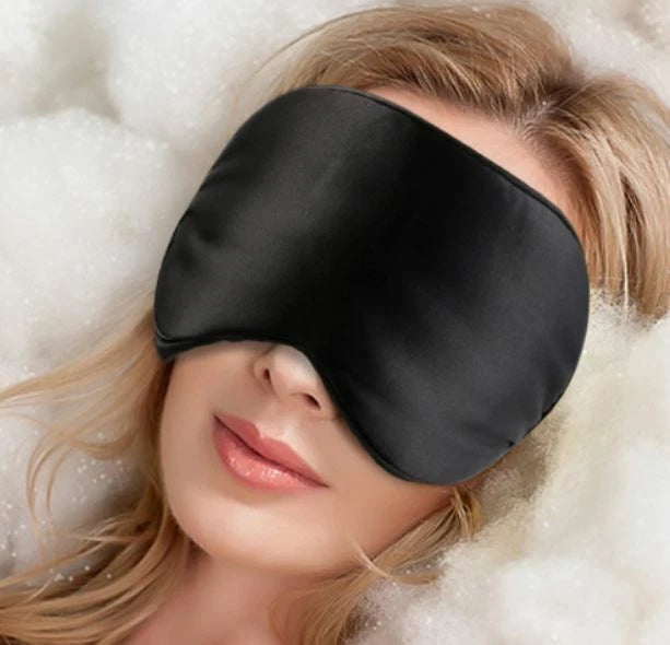 100% Silk Sleeping Sleep Mask – Luxury Eye Cover for Travel & Home