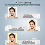 Rechargeable Travel Makeup Mirror with 72 LED Lights & 3 Light Modes