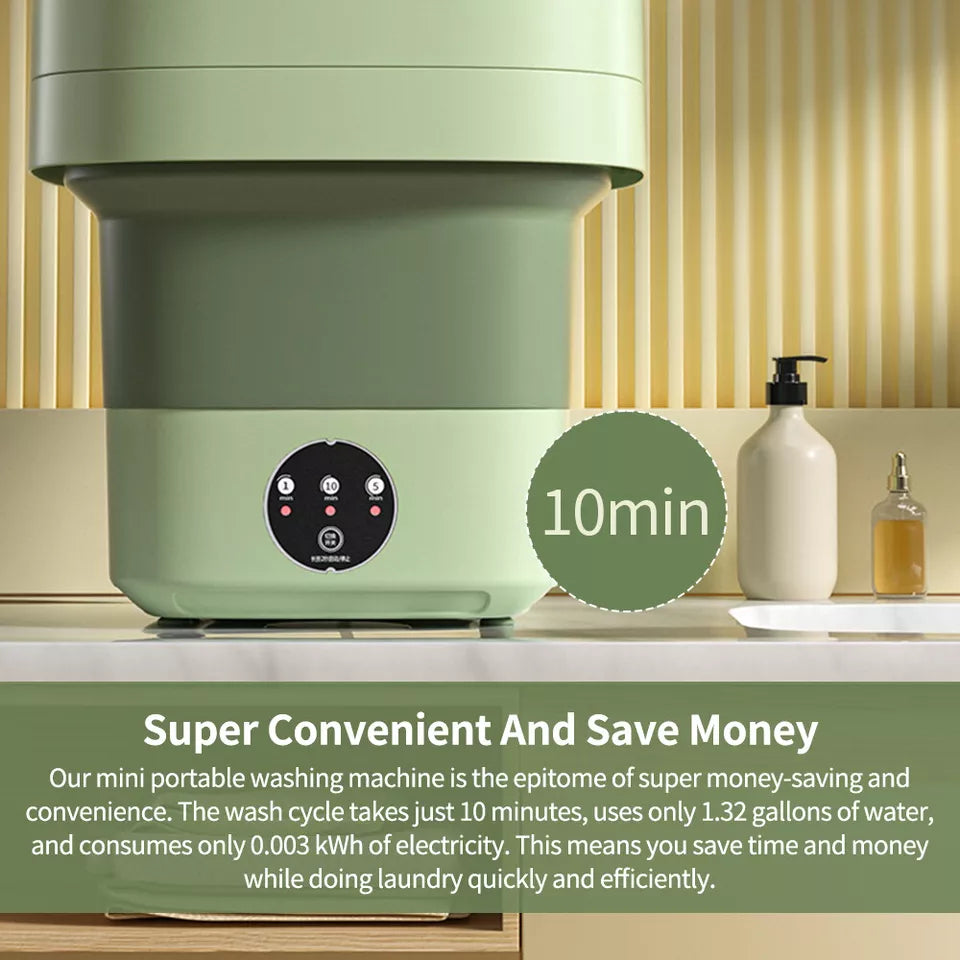 11L Mini Washing Machine Foldable Washing Bucket Portable Travel Laundry Machine