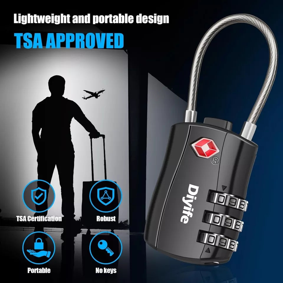 TSA Newest Approved Waterproof Travel Security Lock