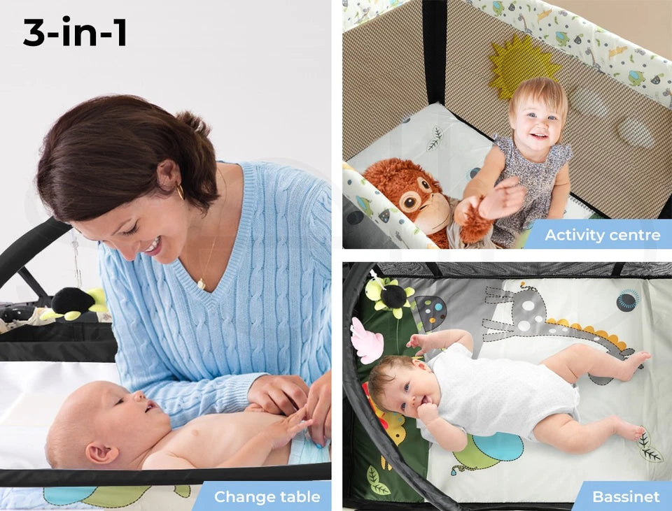 3-in-1 Travel Portacot with Bassinet