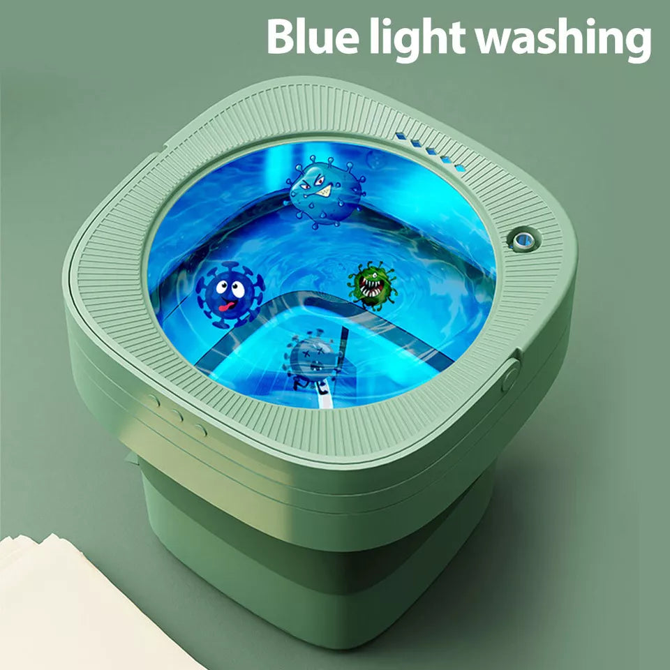11L Mini Washing Machine Foldable Washing Bucket Portable Travel Laundry Machine