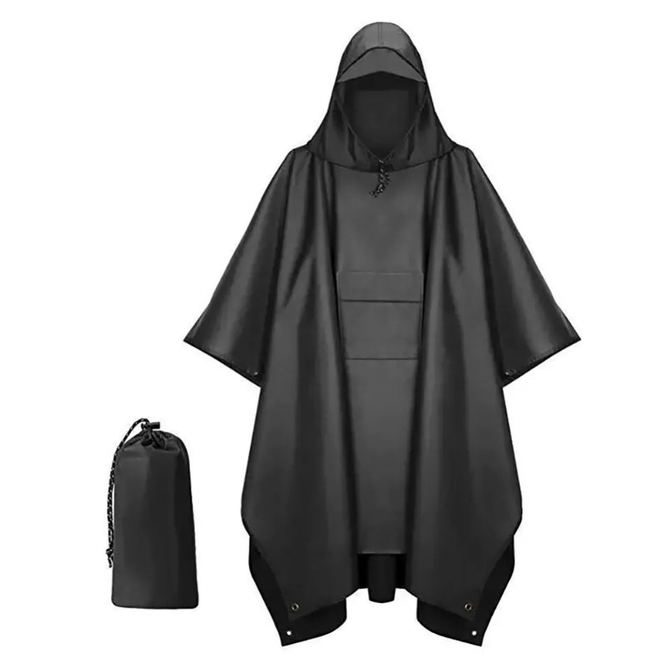 3-in-1 Adult Hooded Waterproof Rain Poncho
