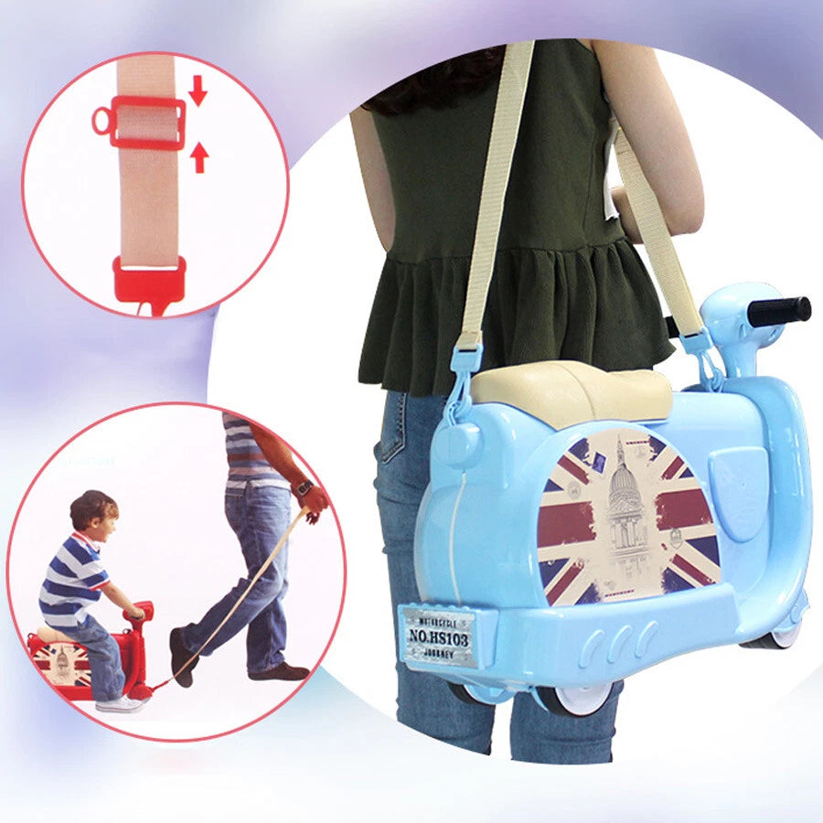 2 in 1 Kids Motor Trunk Ride-on Suitcase