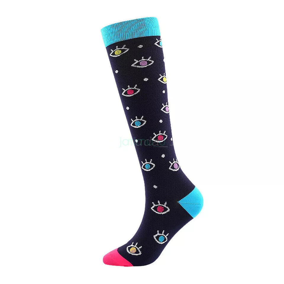 Black Eyes Unisex Compression Medical Socks