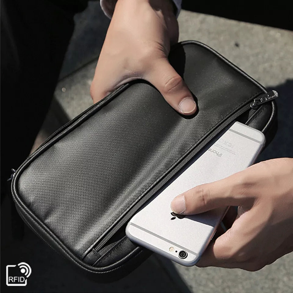 RFID Travel Passport Wallet with Straps