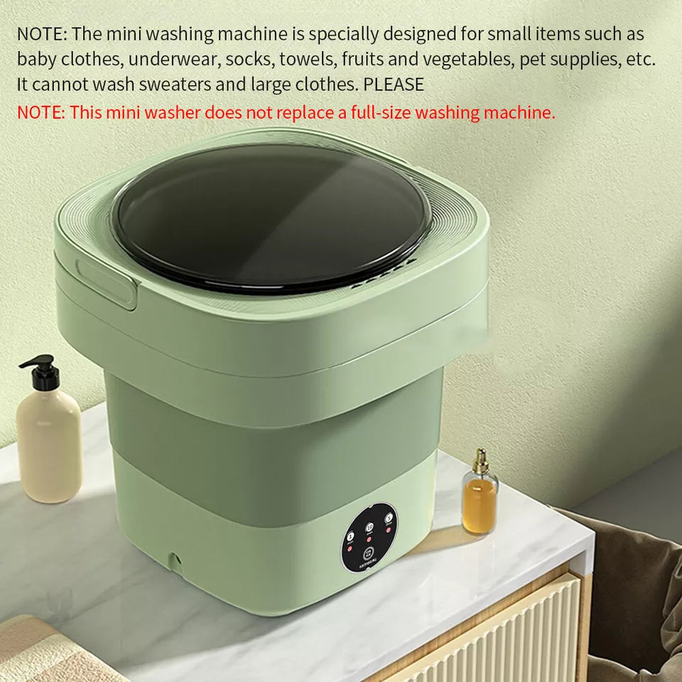 11L Mini Washing Machine Foldable Washing Bucket Portable Travel Laundry Machine