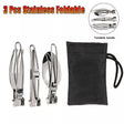 3PCS Stainless Foldable Knife Set