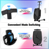 2-in-1 Kids Foldable Scooter Suitcase Ride On Luggage with Wheels