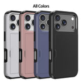 Iphone 17 16 16e 15 14 13 12 Pro Max Plus Case Wallet Card Holder Shockproof