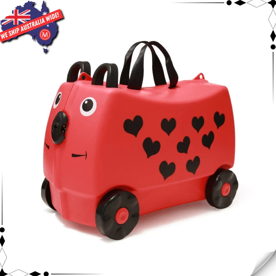 18L Kids Ride on Trolley Luggage with Straps and Handles